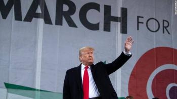 Donald Trump participa en la marcha por la vida, contra el aborto