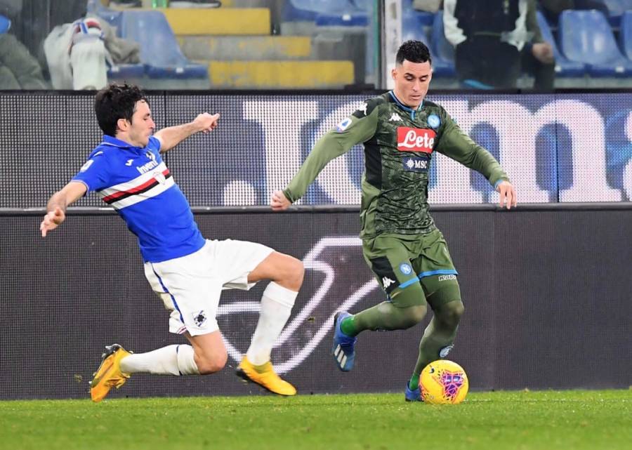 Napoli gana a la Sampdoria y Gattuso deja en la banca a Lozano