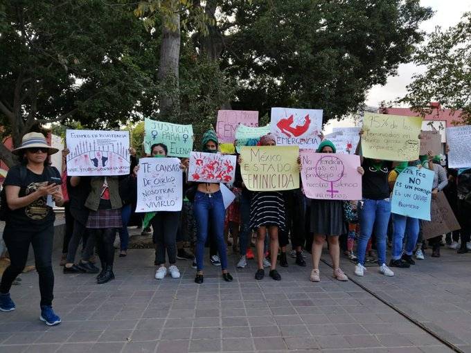 En Oaxaca colectivo feminista protesta por el caso de Ingrid Escamilla