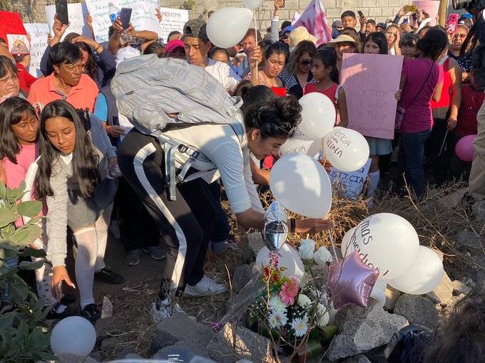 Realizan altar para Fátima en el lugar donde se halló su cuerpo