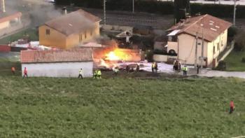 Se estrella un peque&ntilde;o avi&oacute;n en Navarra, Espa&ntilde;a