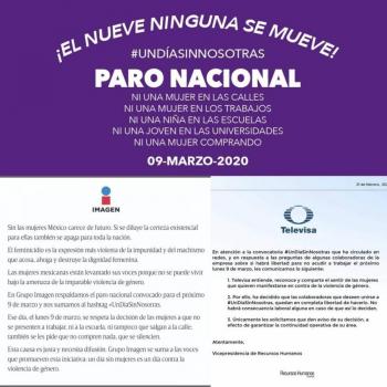 Medios de comunicaci&oacute;n nacionales se une a #UnD&iacute;aSinNosotras