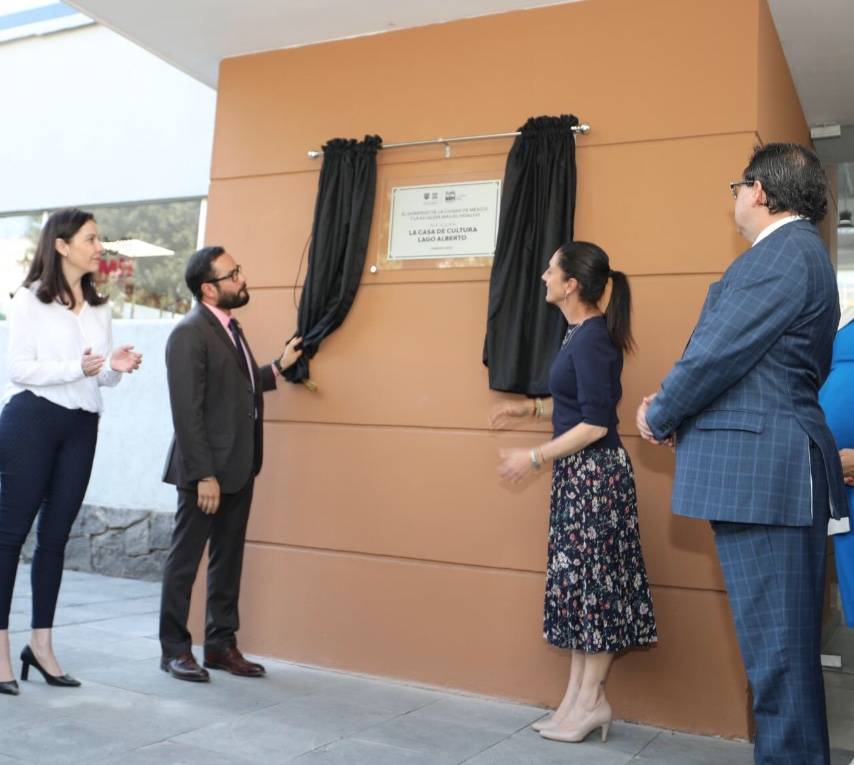 Sheinbaum inaugura el parque Casa de Cultura Lago Alberto en la MH