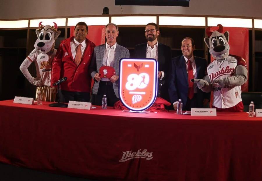 Diablos Rojos presenta logo conmemorativo por su 80 aniversario