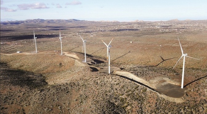 Parque eólico da 80% de electricidad a alumbrado de Mexicali