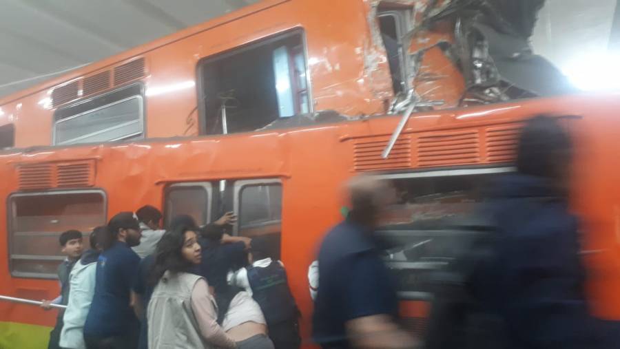 Chocan dos trenes del STC Metro en la estación Tacubaya. Fallece una persona