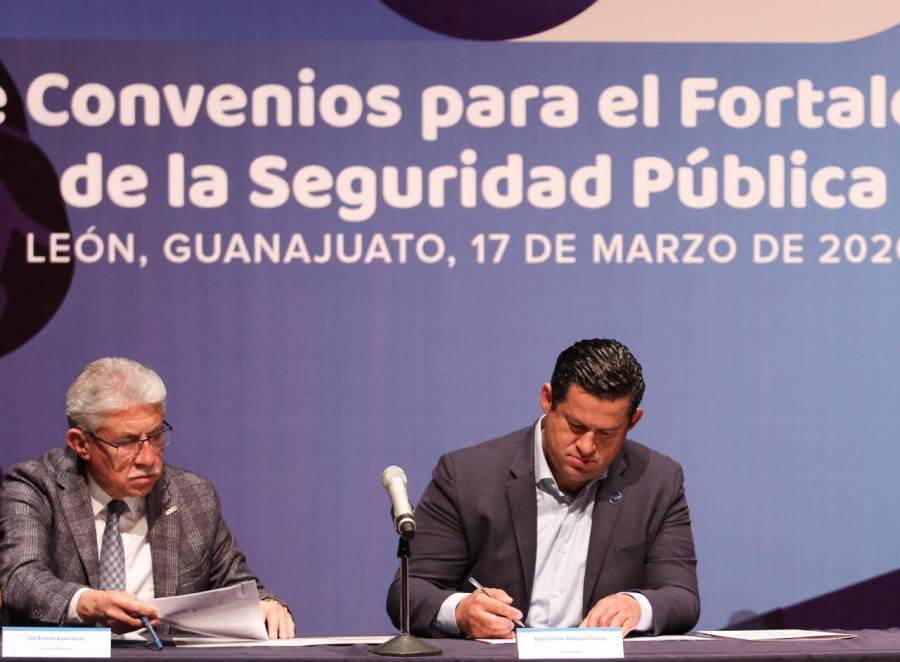 Firman gobierno de Guanajuato y municipios convenios sobre Seguridad Pública