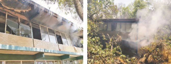 Encapuchados provocan incendio en el CCH Sur