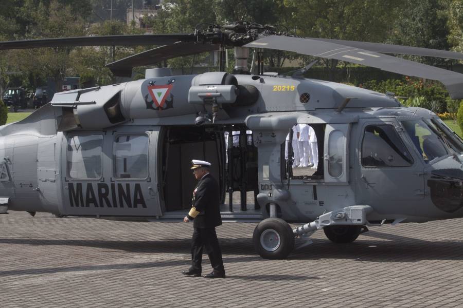 Helicóptero de la Secretaría de Marina se desploma en Veracruz