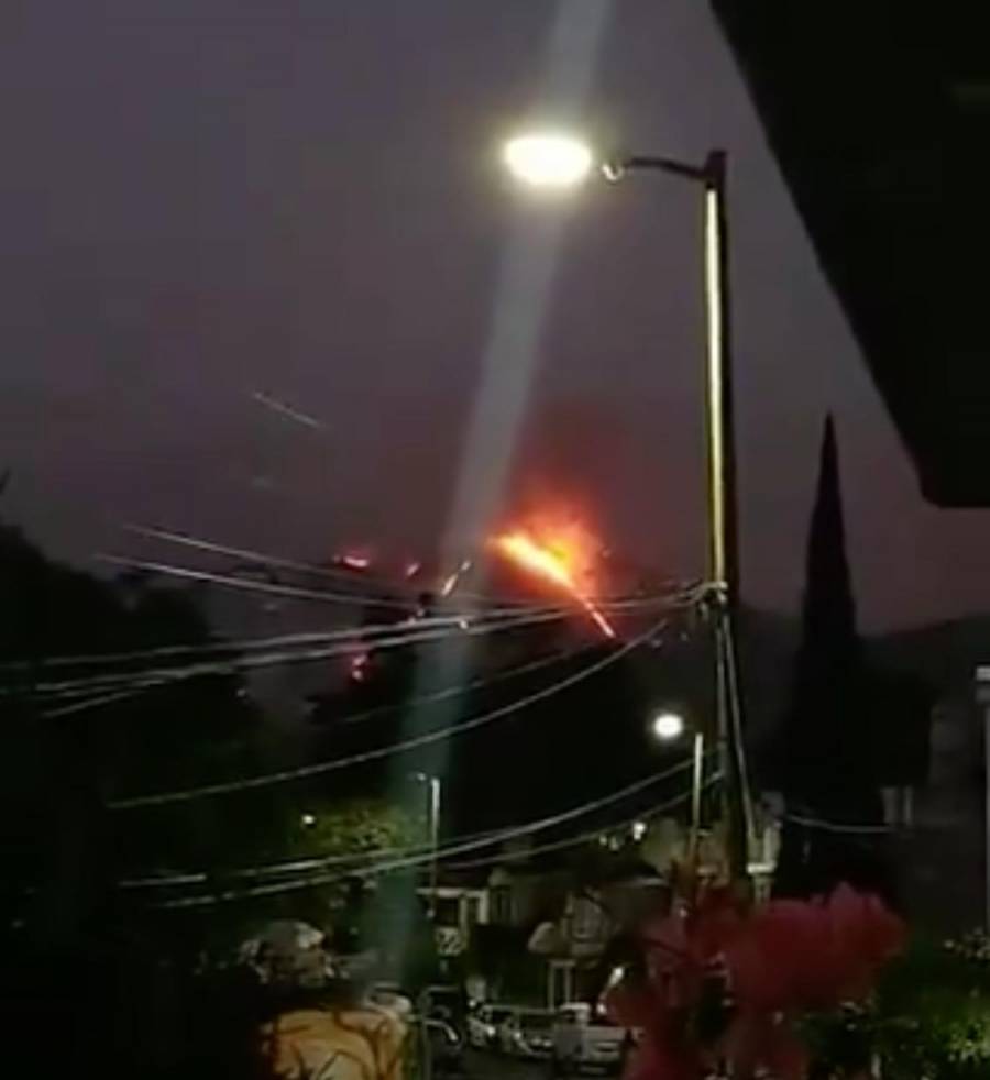 Incendio en cerro de la alcaldía Gustavo A. Madero