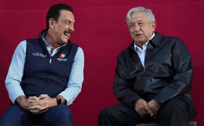 Omar Fayad estuvo en la mañanera el 18 de marzo. Descartan aplicar prueba a AMLO