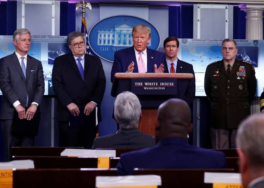 Trump ordena despliegue militar para combatir c&aacute;rteles por abusos durante el Covid-19