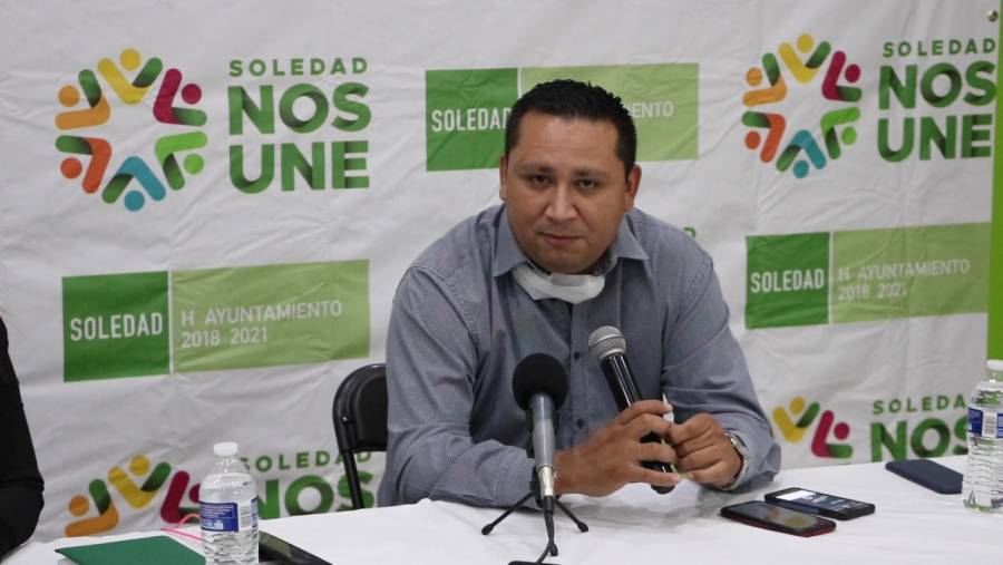 Aplican sanitización permanente en espacios públicos de Soledad, SLP