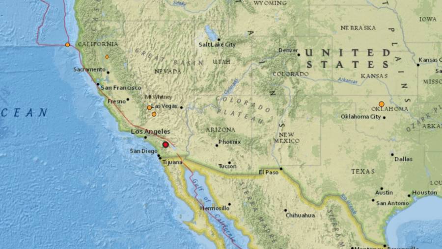 Se registra sismo de magnitud 4.9 en California, EU