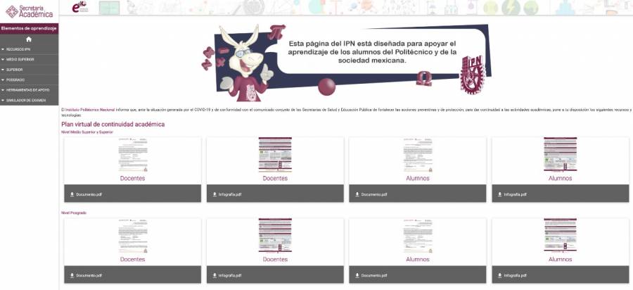 IPN registró 166 mil visitas a la pagina de Continuidad Académica en dos semana