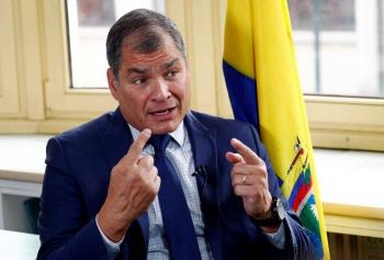 Ex presidente ecuatoriano Rafael Correa condenado a 8 a&ntilde;os de c&aacute;rcel