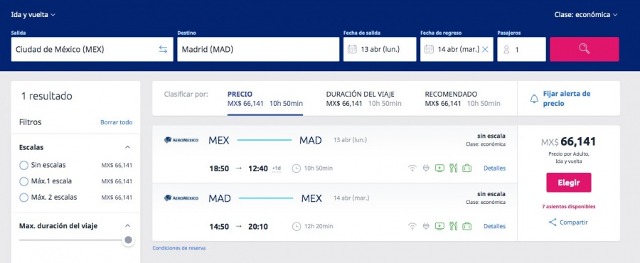 México-Madrid, última oportunidad en abril, ofrece Aeroméxico