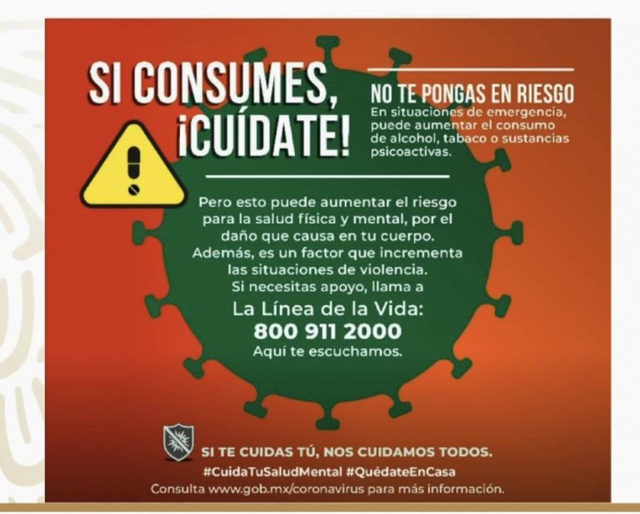 Llaman a extremar cuidados ante Covid-19 a quienes consumen sustancias y alcohol