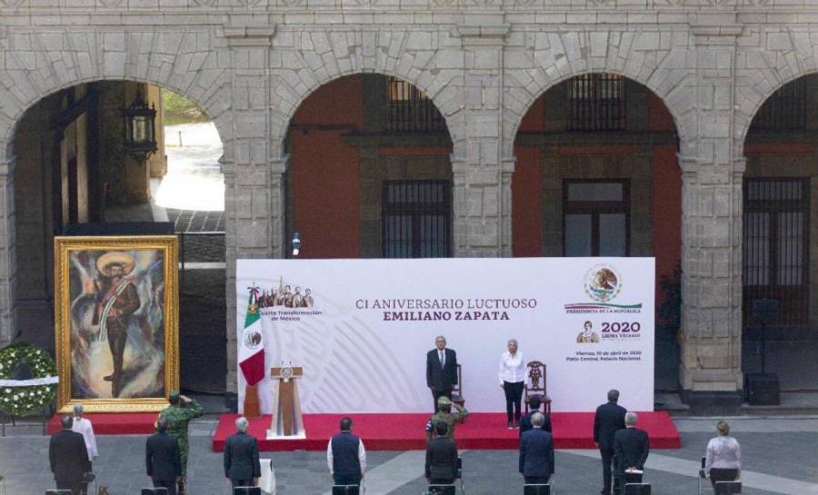 En breve ceremonia conmemoran el 101 aniversario luctuoso de Emiliano Zapata