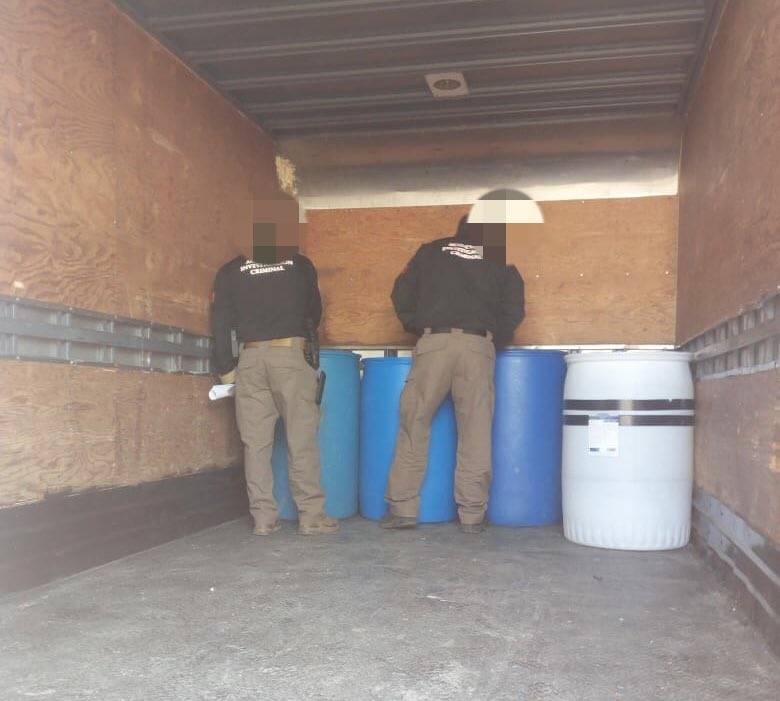 FGR recupera camión robado con gel antibacterial en Tecámac