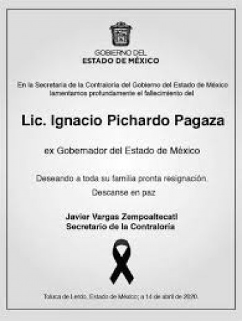 Fallece Ignacio Pichardo Pagaza a la edad de 84 a&ntilde;os