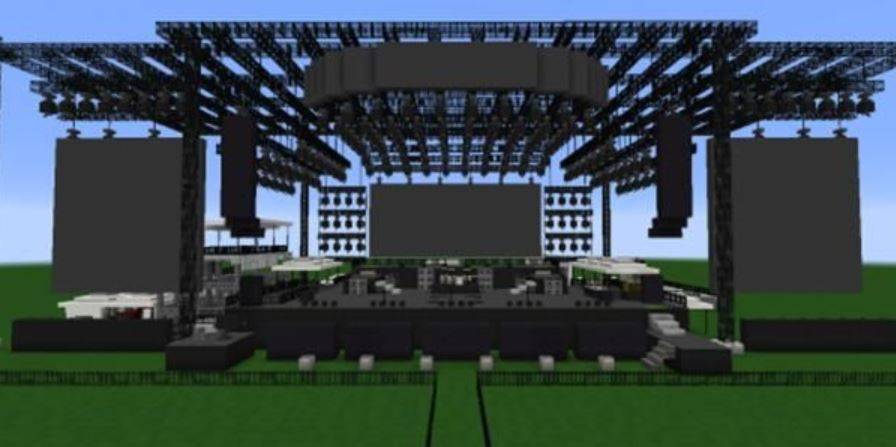 Festival de música en Minecraft