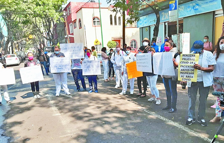 Tras manifestación, ISSSTE garantiza abasto en hospital de Tacuba