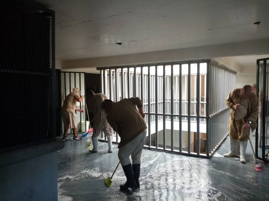 SANITIZACIÓN E HIGIENE CONSTANTES EN PENALES CAPITALINOS PARA EVITAR PANDEMIA