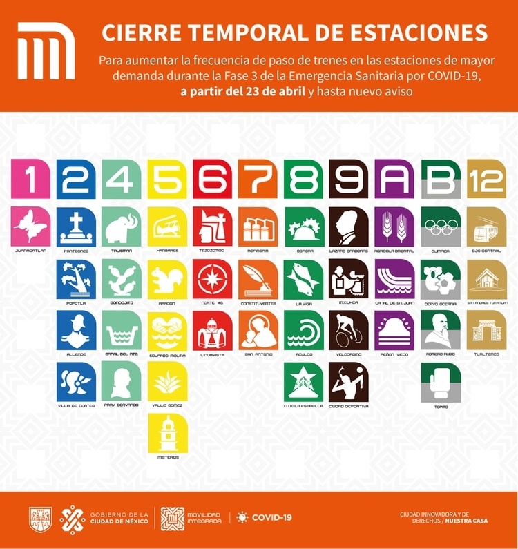 En total cierran 87 estaciones de STC, Metrobús...