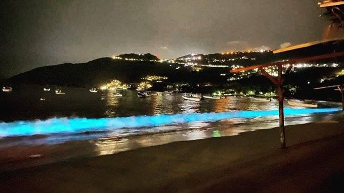 Puerto Marqu&eacute;s, en Acapulco, brilla de noche por ausencia de turistas