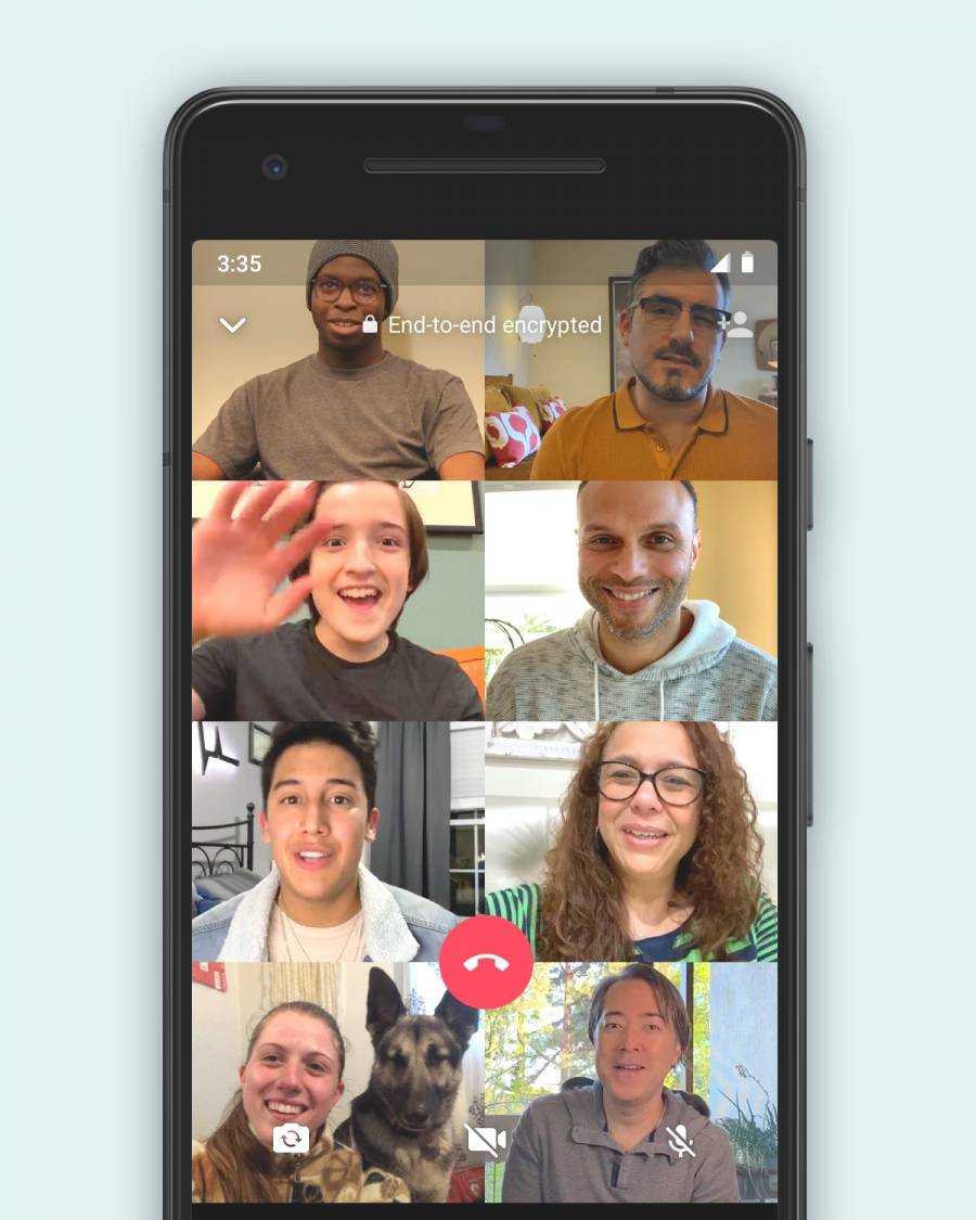 WhatsApp permitirá llamadas y videollamadas de ocho participantes