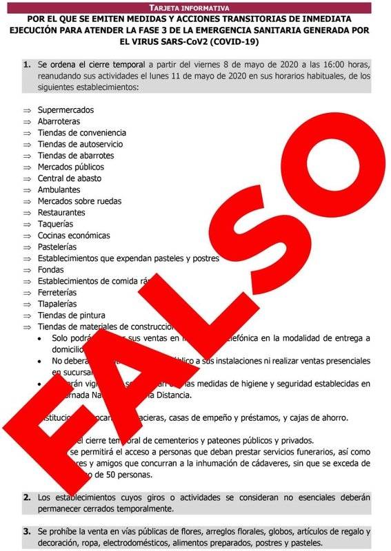 Circulan rumores falsos de cierre de supermercados por el 10 de mayo