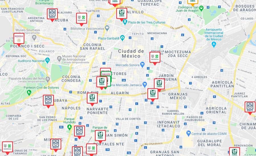 La Ciudad de México reporta sólo 4 hospitales con camas para pacientes de Covid-19