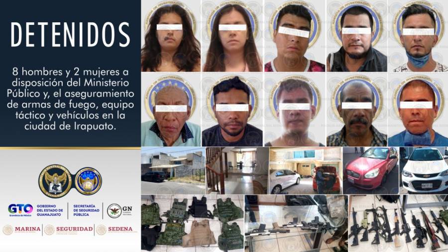 Detienen a célula criminal en Villas de Irapuato, Guanajuato