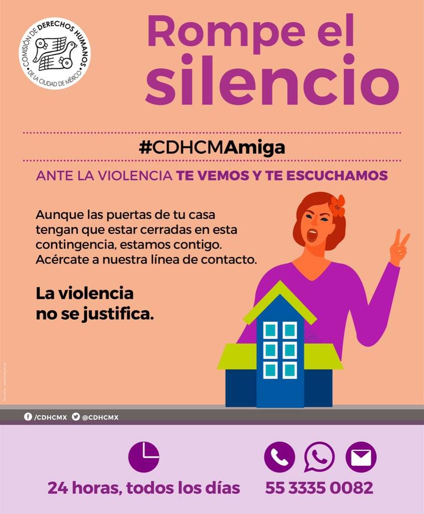 La CDHCM pone línea telefónica para atender violencia.,