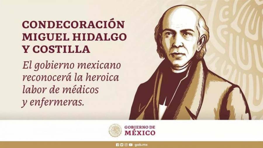 Otorgarán condecoración Miguel Hidalgo a personal de la salud