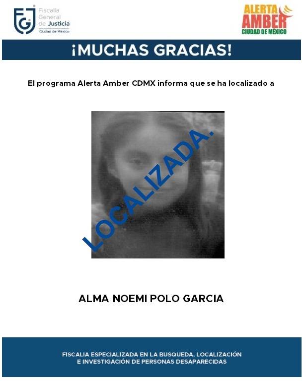 Encuentran a Alma Polo en menos de 24 horas