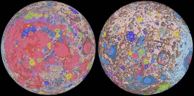 NASA muestra un mapa completo de la superficie de la Luna