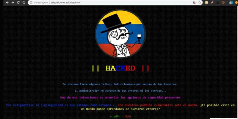 Hackean página de la Secretaría de Salud