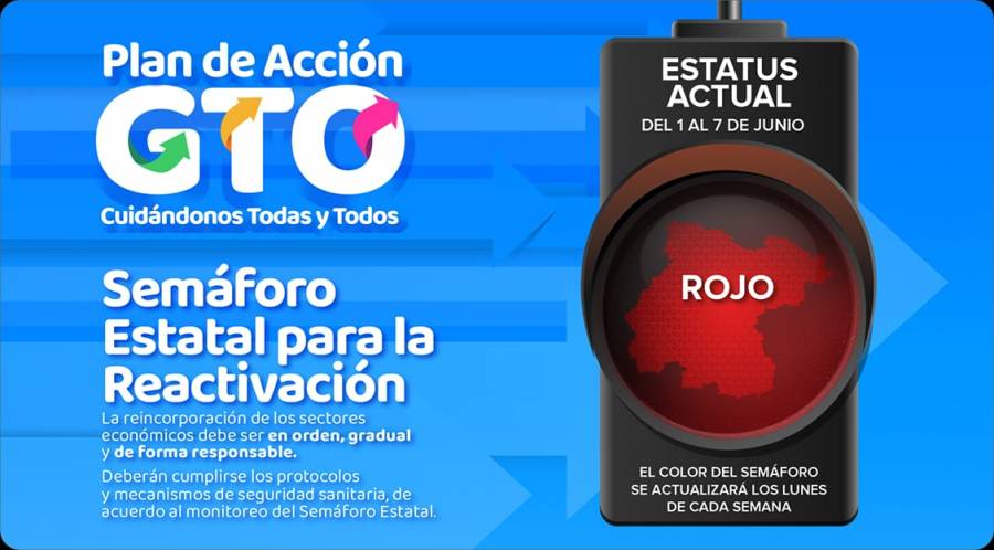 Entra en vigor el Semáforo Estatal para la Reactivación en Guanajuato