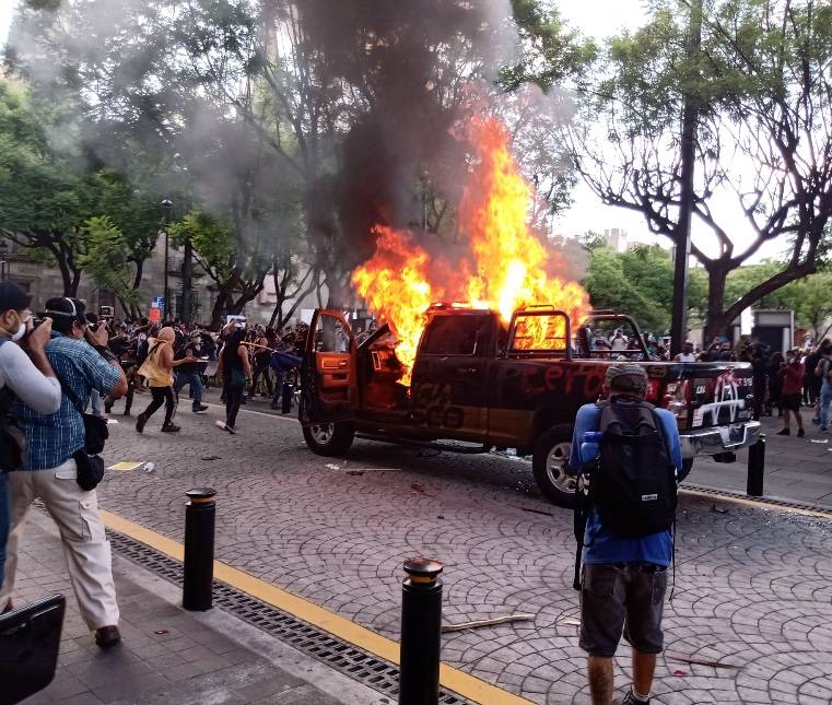 Actos vandálicos en Jalisco por la muerte de Giovanni López