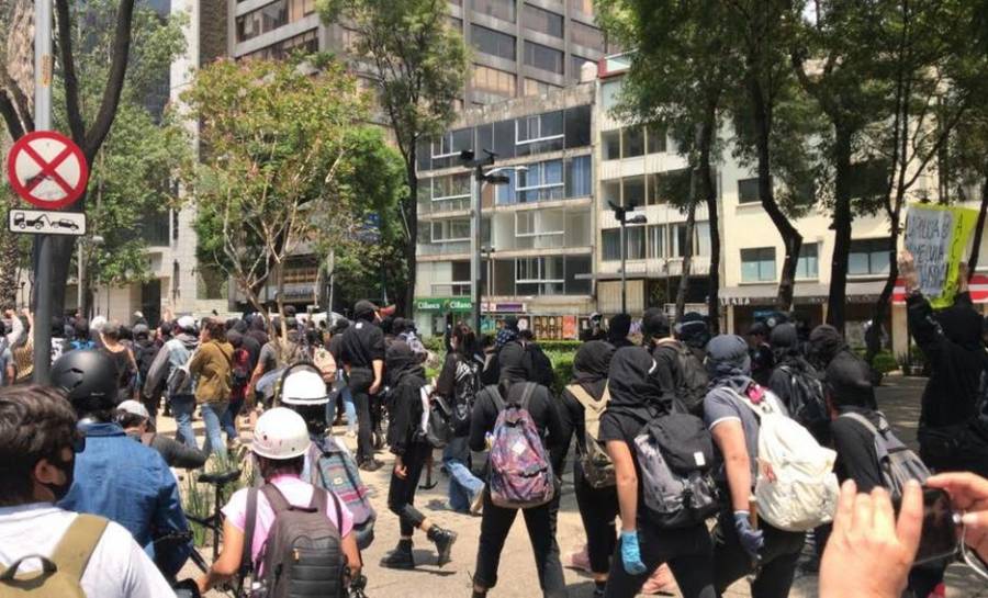 Policía capitalina evito confrontaciones durante la marcha