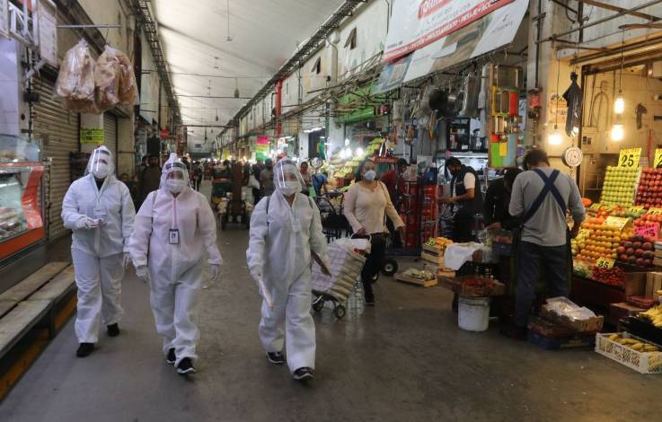 Refuerzan normas en Central de Abasto para evitar contagios por Covid
