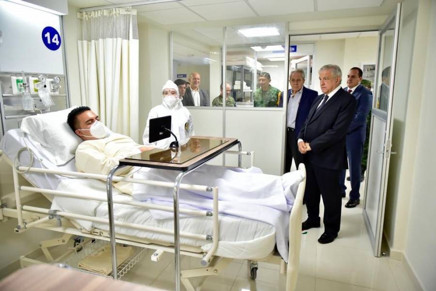 Aclara ISSSTE que foto de AMLO en hospital fue simulacro por Covid-19