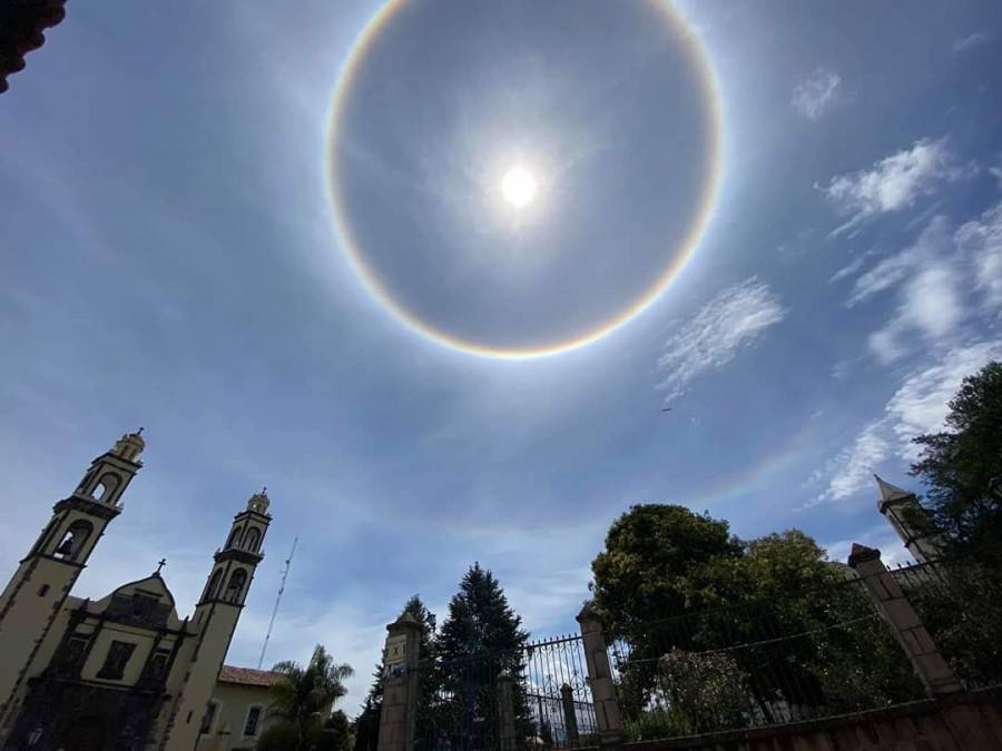 Se observa halo solar despu&eacute;s del temblor