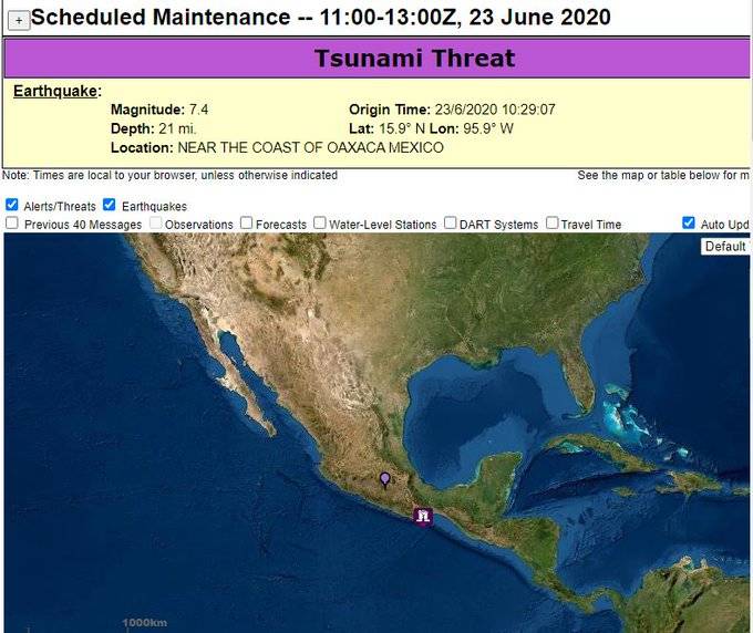 Advierte Conagua de Tsunami en costas de Oaxaca