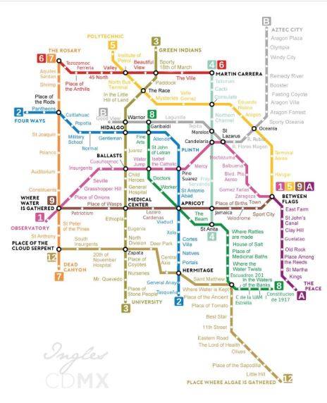 Traducen mapa del Metro de la CDMX al inglés