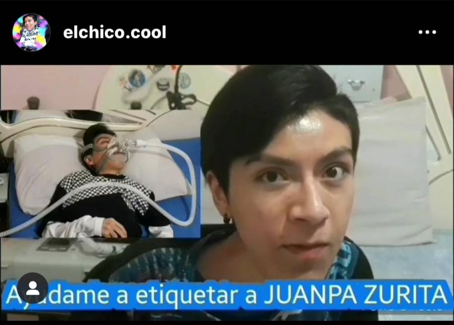 Alejandro Garc&iacute;a pide apoyo a Juanpa Zurita por Instagram, necesita un respirador