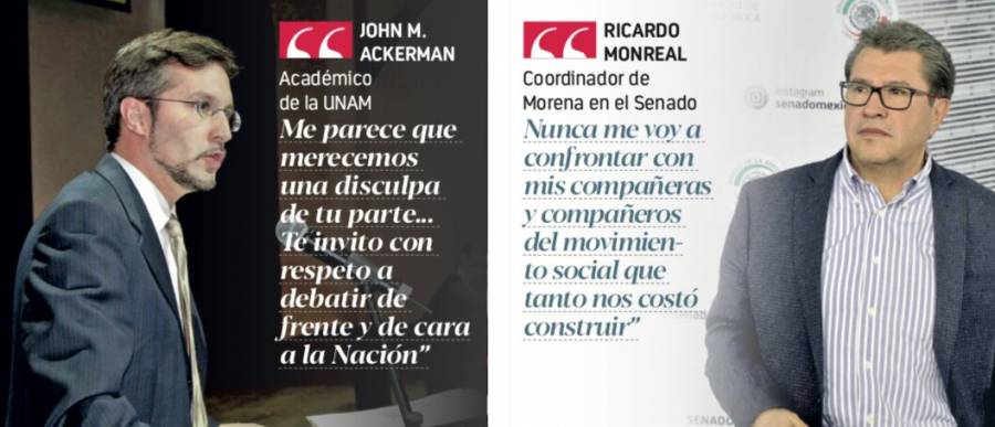 Entrevista confronta a Monreal y Ackerman