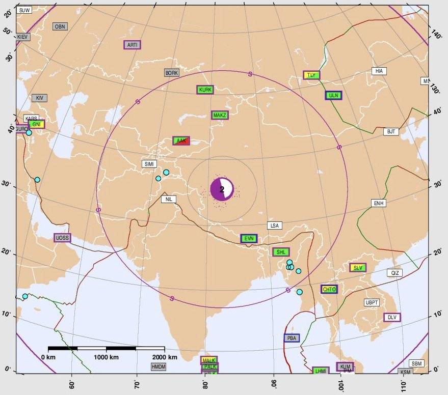 SkyAlert reporta sismo de 6.4 en el Tíbet